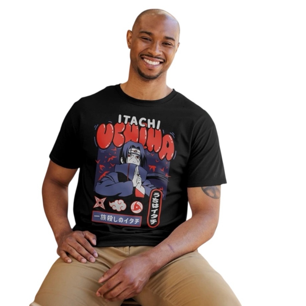 Naruto Shippuden Naruto Itachi Bubble T-Shirt NEW size XL - Picture 1 of 5